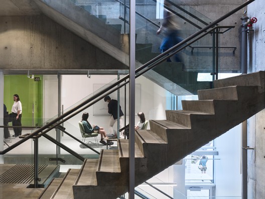 UBC Biodiversity Centre Addition / Public Architecture + Design UBC Biodiversity Centre Addition / Public Architecture + Design - Interior Photography, Stairs, Handrail, Glass
