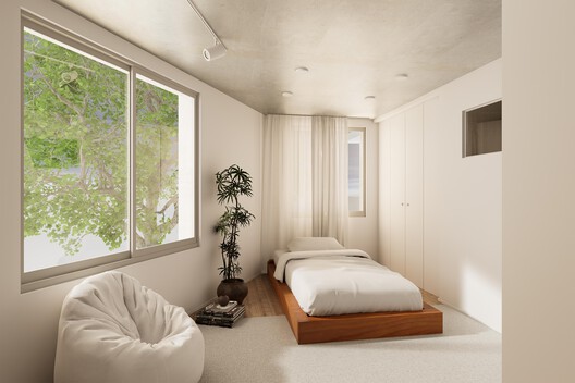 Shin Nakano Residence / Ryuichi Sasaki + Sasaki Architecture - Interior Photography, Bedroom, Wood, Lighting, Bed