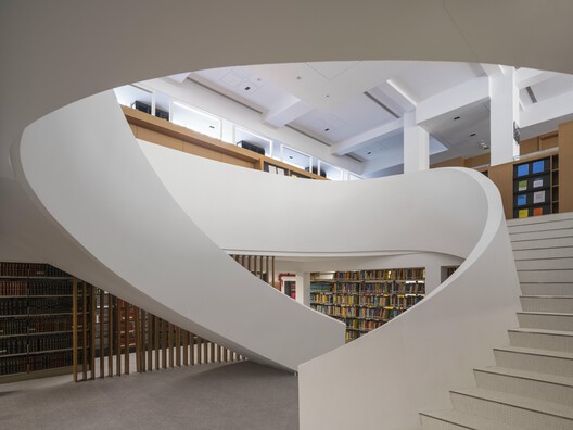 School of Mathematical Sciences, Peking University / FEI Architects School of Mathematical Sciences, Peking University / FEI Architects - Interior Photography, Stairs, Shelving, Glass