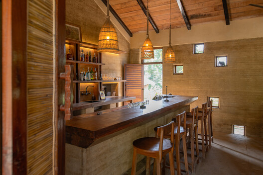 Tiger Track Ecolodge / Building Bureau - Interior Photography, Wood, Countertop, Table, Beam, Chair