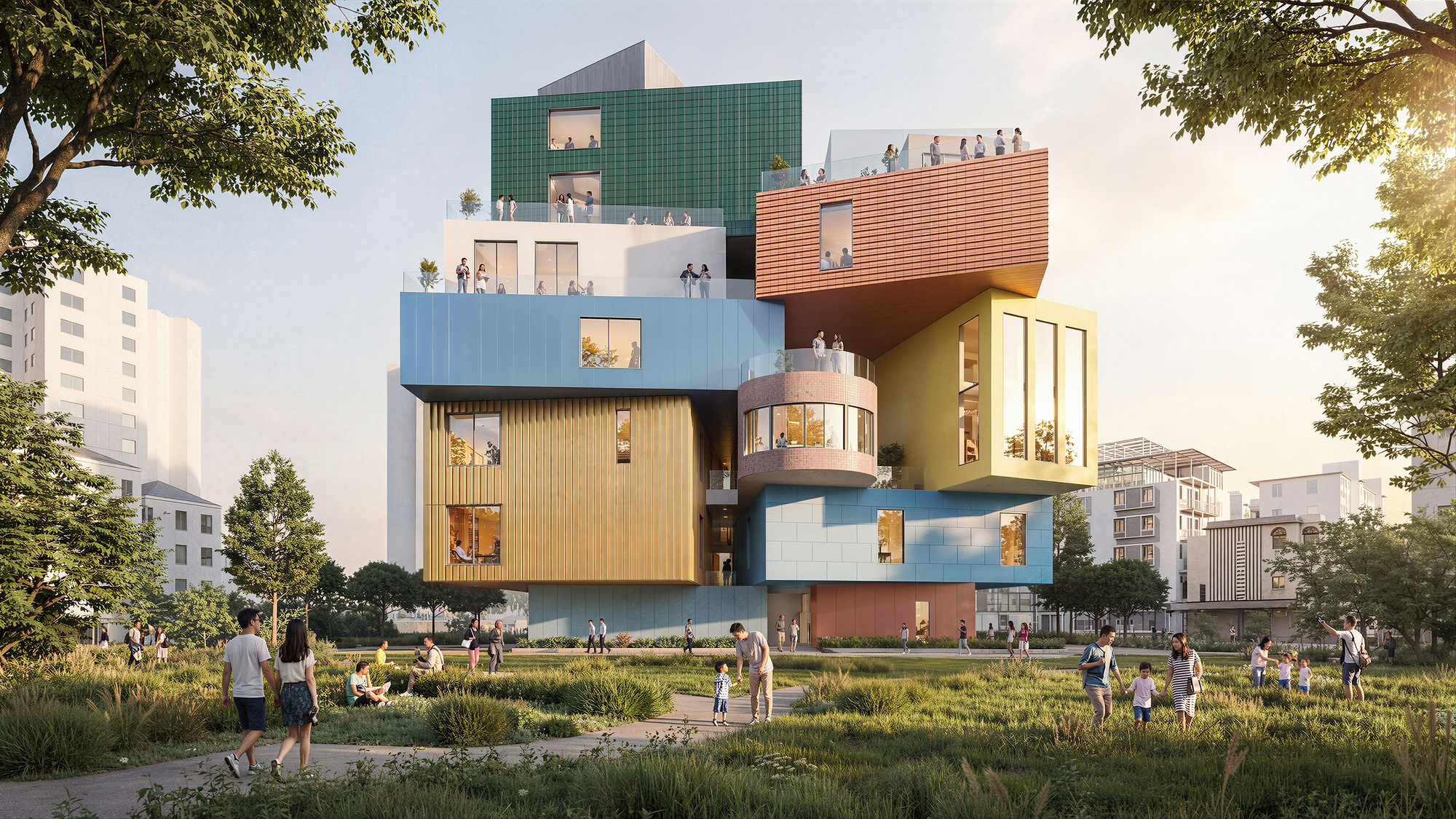 MVRDV The Vertical Village(限定値下げ) MVRDV Reveals Bihailou Art Village in Shenzhen as a Vertical