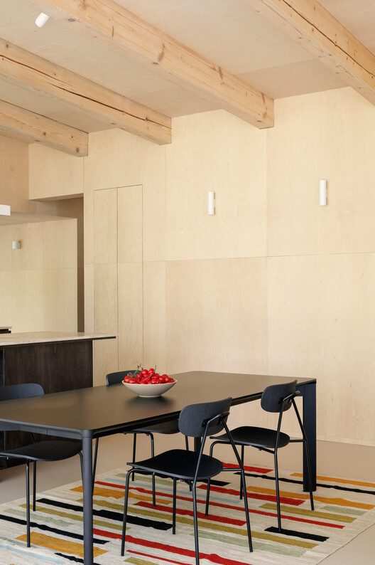 Weekend House in Krámy / Anna Koukolová architekti Weekend House in Krámy / Anna Koukolová architekti - Interior Photography, Table, Wood, Chair