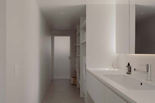 House in Kinuta /  KENTA HIRAYAMA ARCHITECT & ASSOCIATES - Interior Photography, Bathroom, Sink, Countertop, Glass