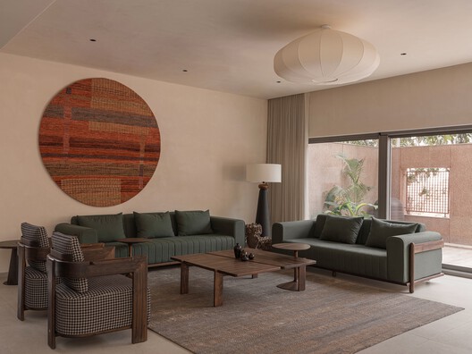 LJ House / Studio Saransh + IKSOI LJ House / Studio Saransh + IKSOI - Interior Photography, Living Room, Wood, Sofa, Table, Chair