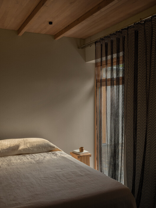 Villa Österlen / Note Design Studio Villa Österlen / Note Design Studio - Interior Photography, Bedroom, Wood, Lighting, Bed
