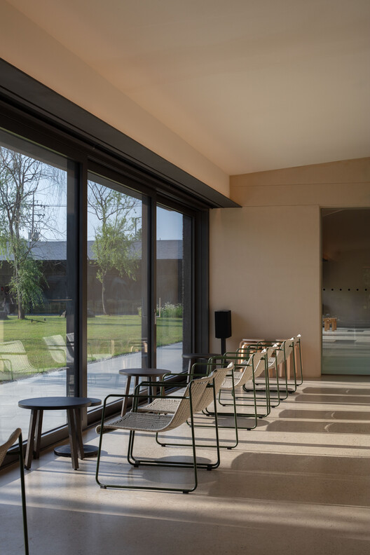 Deulkkotsoop "Field · Flower · Forest" Café / MTT - Interior Photography, Dining room, Wood, Chair, Glass
