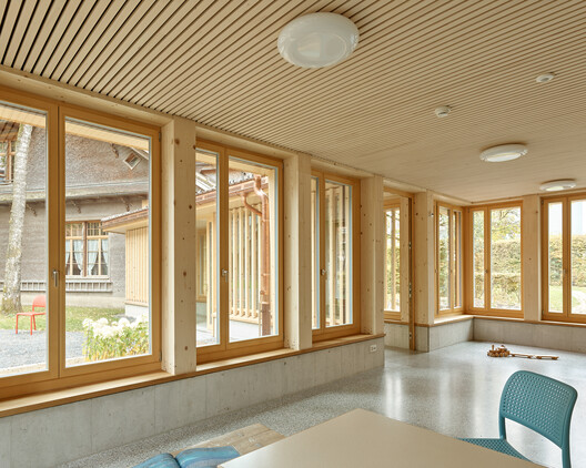 Bossard School / Gut Deubelbeiss Nill Architekten - Interior Photography, Wood, Beam