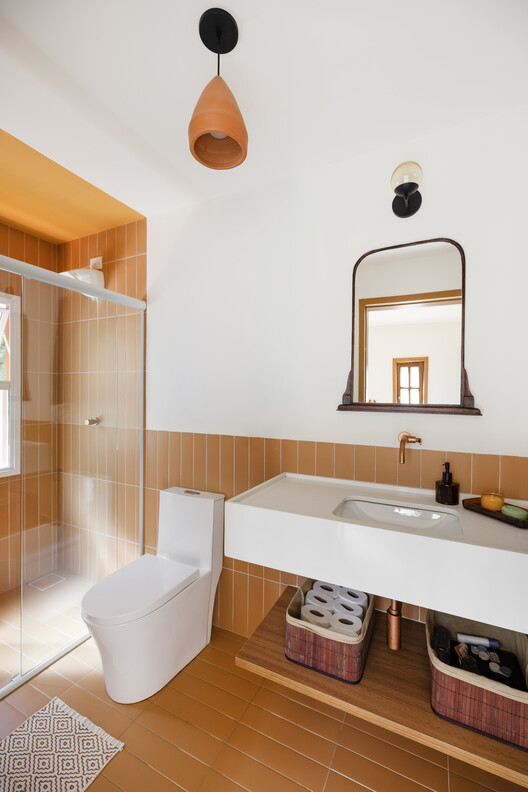 Quetzal House / Sertão Arquitetos Quetzal House / Sertão Arquitetos - Interior Photography, Bathroom, Wood, Sink, Lighting, Countertop, Toilet