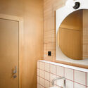 Inhabiting the Stable, Creation of an apartment within the agricultural part of a farmhouse in Praz-Pury / Bard Yersin Architectes - Interior Photography, Adaptive Reuse, Bathroom, Sink