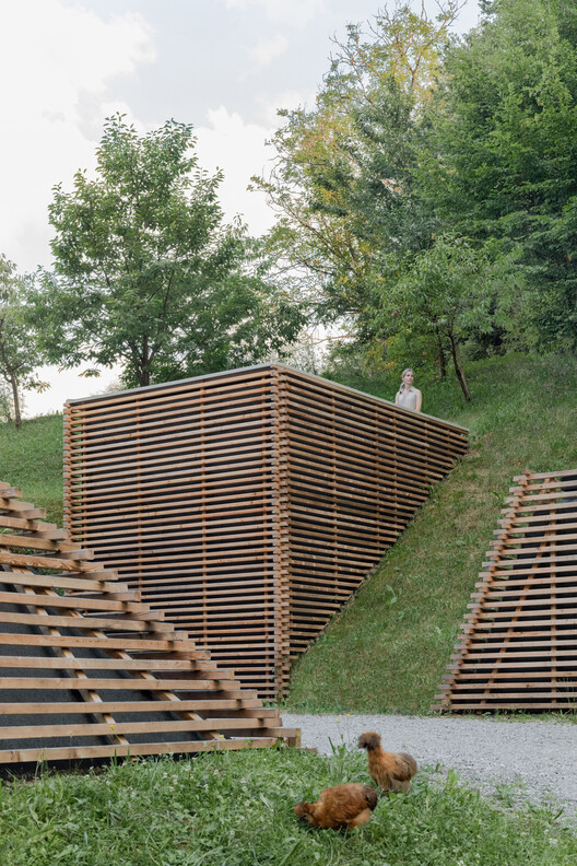 Underground Spa / KIP arhitekti - Exterior Photography, Wood, Stairs, Garden