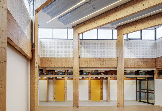 Campus Tensta Renovation  / Tengbom - Interior Photography, Wood, Beam