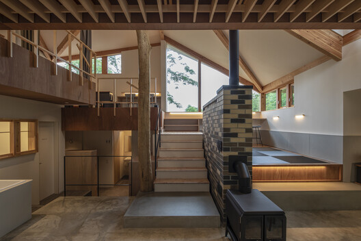Cordmark Miyota Mixed-Use Building / Aida Atelier - Interior Photography, Stairs, Wood, Beam