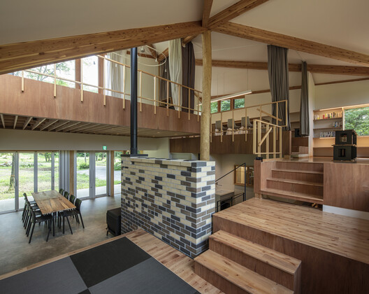 Cordmark Miyota Mixed-Use Building / Aida Atelier - Interior Photography, Stairs, Wood, Beam