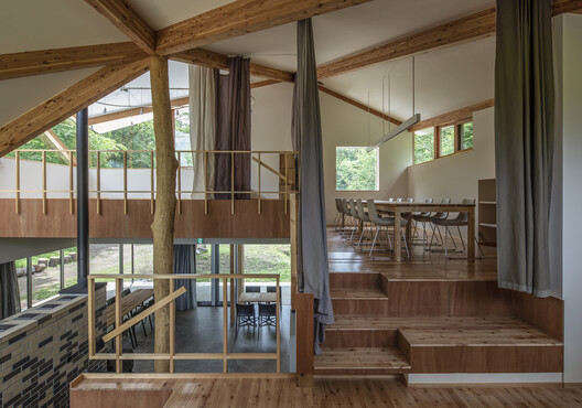 Cordmark Miyota Mixed-Use Building / Aida Atelier - Interior Photography, Wood, Beam, Handrail