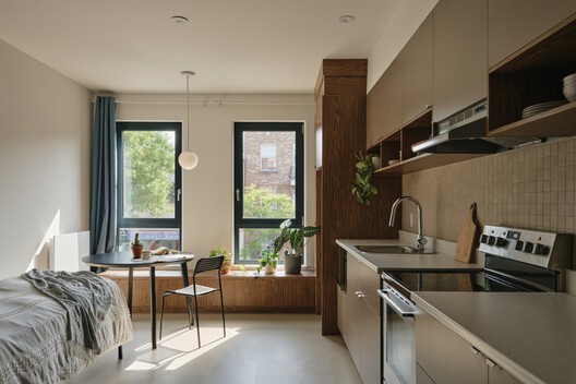 Pavillon Monk / L. McComber Pavillon Monk / L. McComber - Interior Photography, Kitchen, Wood, Countertop, Table, Chair