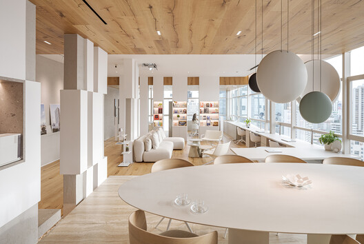 Sartoriale Offices / DOS - G arquitectos - Interior Photography, Wood, Lighting, Table, Chair, Glass