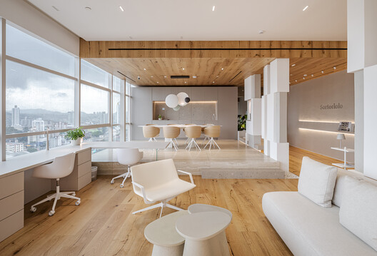 Sartoriale Offices / DOS - G arquitectos - Interior Photography, Wood, Table, Chair, Lighting, Glass