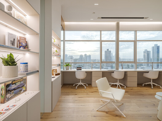 Sartoriale Offices / DOS - G arquitectos - Interior Photography, Kitchen, Shelving, Lighting, Chair, Glass