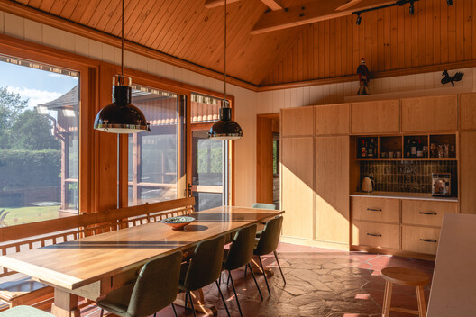 House in Chérive / Paul Bernier Architecte House in Chérive / Paul Bernier Architecte - Interior Photography, Kitchen, Wood, Lighting, Chair, Glass, Beam