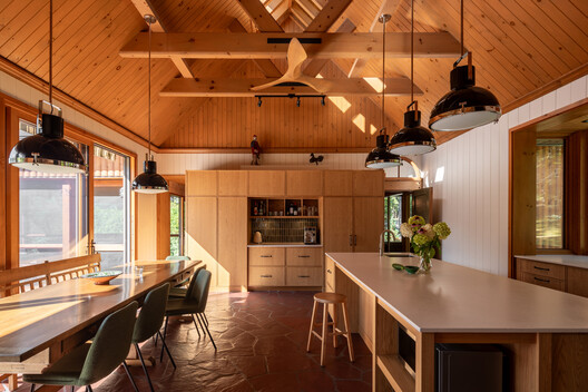 House in Chérive / Paul Bernier Architecte House in Chérive / Paul Bernier Architecte - Interior Photography, Kitchen, Wood, Lighting, Countertop, Beam, Glass, Chair