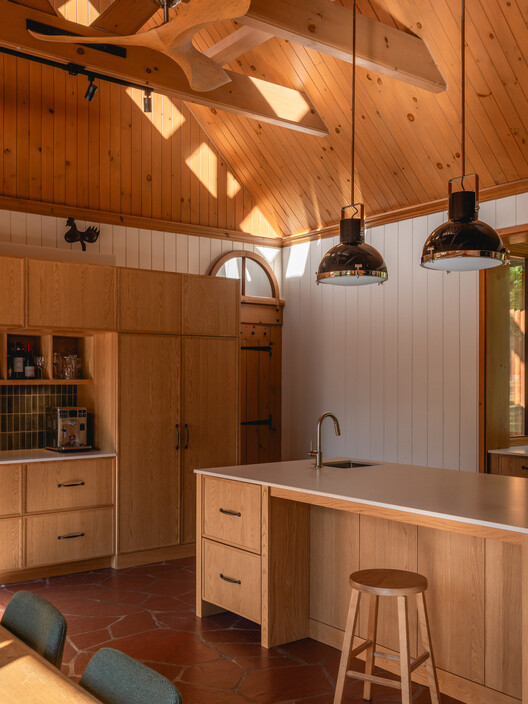 House in Chérive / Paul Bernier Architecte House in Chérive / Paul Bernier Architecte - Interior Photography, Kitchen, Wood, Countertop, Lighting, Beam