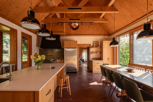 House in Chérive / Paul Bernier Architecte House in Chérive / Paul Bernier Architecte - Interior Photography, Wood, Kitchen, Countertop, Lighting, Chair, Beam
