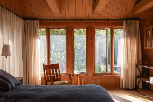 House in Chérive / Paul Bernier Architecte House in Chérive / Paul Bernier Architecte - Interior Photography, Bedroom, Wood, Lighting, Bed, Chair