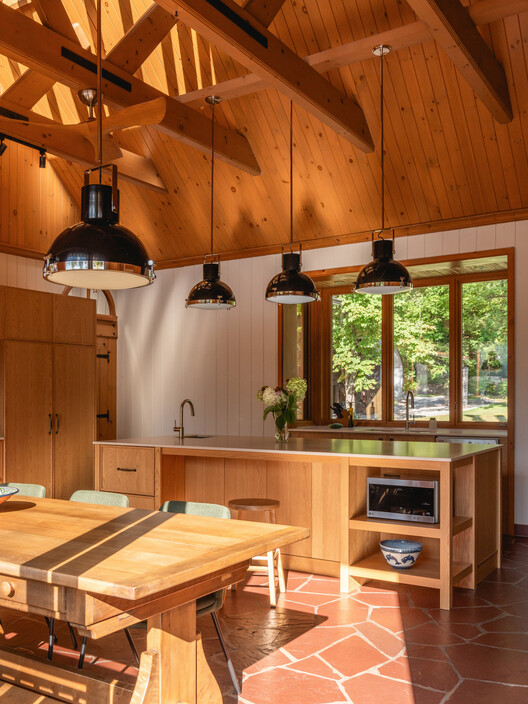 House in Chérive / Paul Bernier Architecte House in Chérive / Paul Bernier Architecte - Interior Photography, Kitchen, Wood, Lighting, Countertop, Beam