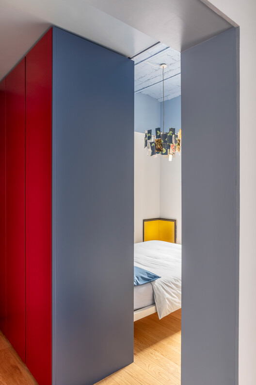 A12 Apartment / DKA A12 Apartment / DKA - Interior Photography, Bedroom, Lighting, Shelving, Bed, Closet