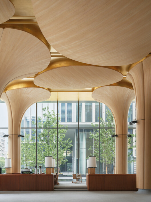 Ouse Fashion Lobby / say architects Ouse Fashion Lobby / say architects - Interior Photography, Wood, Glass, Chair, Column