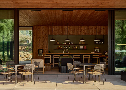 Autocamp Sequoia / Waechter Architecture Autocamp Sequoia / Waechter Architecture - Interior Photography, Dining room, Wood, Table, Chair