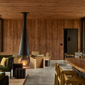 Autocamp Sequoia / Waechter Architecture - Interior Photography, Cabins & Lodges, Beam, Table, Chair