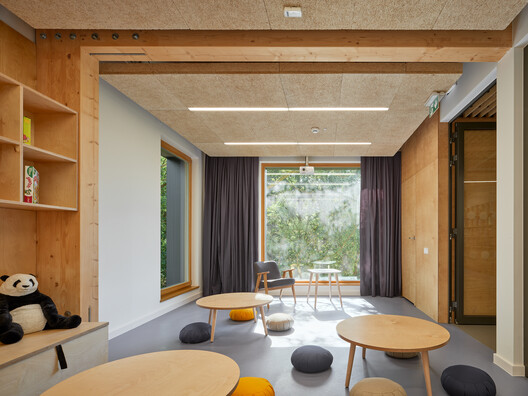 Public Library in Choszczówka / Ambient - Interior Photography, Wood, Chair