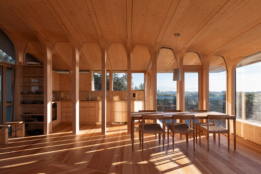 Cabin Sande / Helen & Hard architects - Interior Photography, Dining room, Wood, Column