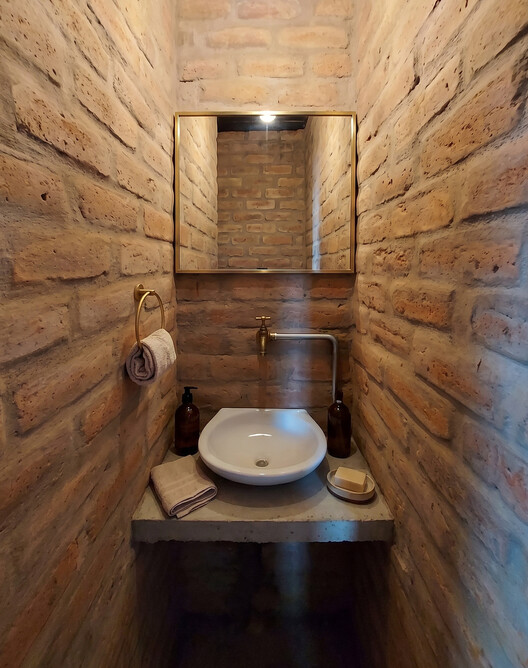 Granero House / Minqa Atelier Granero House / Minqa Atelier - Interior Photography, Bathroom, Wood, Lighting, Sink