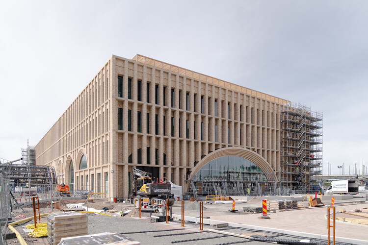 Reused Brick and Timber Shape Reiulf Ramstad Arkitekter's New Railway Station in Sweden
