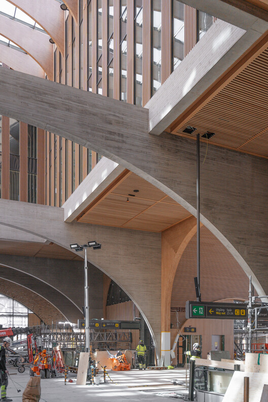 Reused Brick and Timber Shape Reiulf Ramstad Arkitekter's New Railway Station in Sweden Reused Brick and Timber Shape Reiulf Ramstad Arkitekter's New Railway Station in Sweden - Image 11 of 20