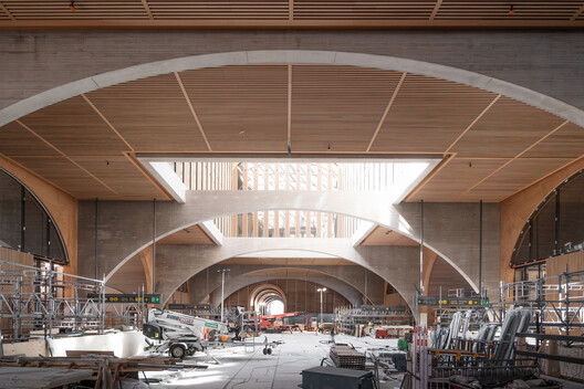 Reused Brick and Timber Shape Reiulf Ramstad Arkitekter's New Railway Station in Sweden Reused Brick and Timber Shape Reiulf Ramstad Arkitekter's New Railway Station in Sweden - Image 5 of 20