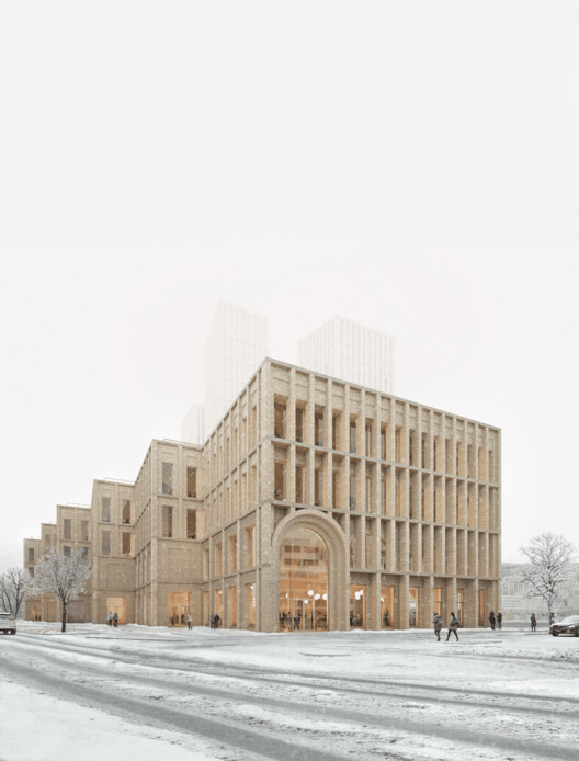Reused Brick and Timber Shape Reiulf Ramstad Arkitekter's New Railway Station in Sweden Reused Brick and Timber Shape Reiulf Ramstad Arkitekter's New Railway Station in Sweden - Image 16 of 20