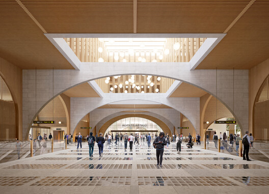 Reused Brick and Timber Shape Reiulf Ramstad Arkitekter's New Railway Station in Sweden Reused Brick and Timber Shape Reiulf Ramstad Arkitekter's New Railway Station in Sweden - Image 20 of 20