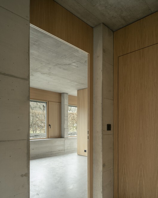 Caloz Bramois House / R2A Architectes - Interior Photography, Wood, Concrete