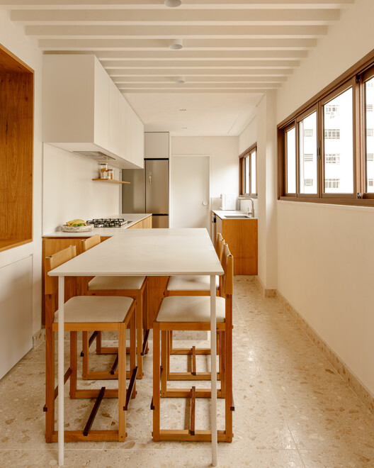 Sergipe Apartment / Terra Arquitetura Sergipe Apartment / Terra Arquitetura - Interior Photography, Wood, Chair, Countertop