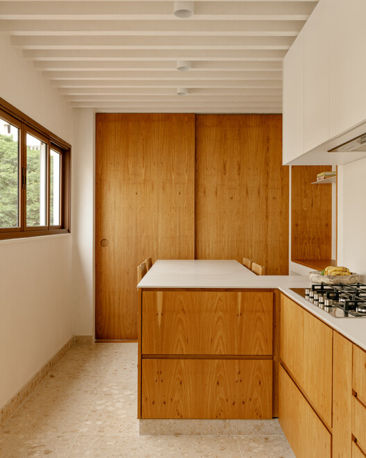 Sergipe Apartment / Terra Arquitetura Sergipe Apartment / Terra Arquitetura - Interior Photography, Kitchen, Wood, Countertop, Sink