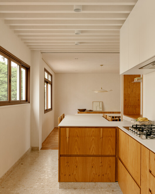 Sergipe Apartment / Terra Arquitetura Sergipe Apartment / Terra Arquitetura - Interior Photography, Kitchen, Wood, Countertop, Sink