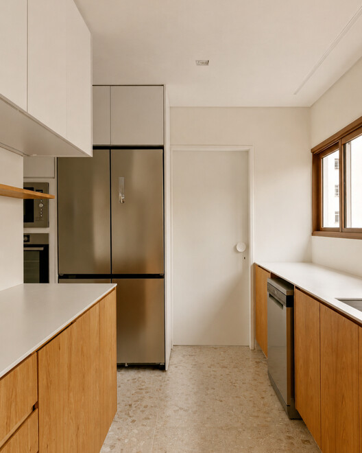 Sergipe Apartment / Terra Arquitetura Sergipe Apartment / Terra Arquitetura - Interior Photography, Kitchen, Wood, Countertop, Sink