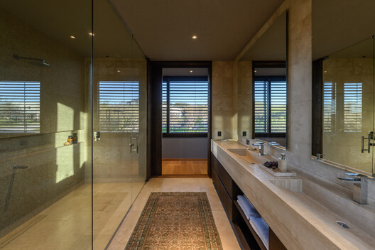 House in Estancia El Terrón / Santiago Bertotti House in Estancia El Terrón / Santiago Bertotti - Interior Photography, Bathroom, Wood, Lighting, Glass, Sink