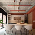 Boroló / AR-AR Martínez Arquitectura y Paisaje + María Paula González Bozzi - 室内图, 公寓, 厨房, 桌子, 椅子, 台面