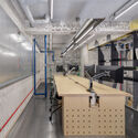 Semi-construction Site Office / ARCHWASTE - Interior Photography, Offices Interiors, Kitchen, Beam, Lighting