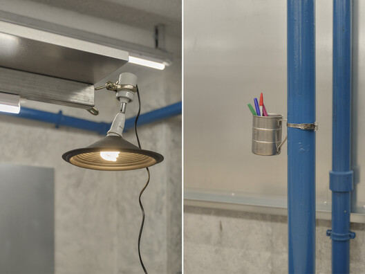 Semi-construction Site Office / ARCHWASTE Semi-construction Site Office / ARCHWASTE - Interior Photography, Bathroom, Lighting