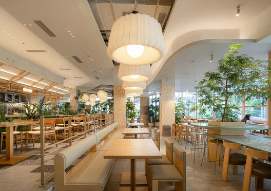 Wanhua Green Heart Food Market, Yunlang Canteen / XU Studio Wanhua Green Heart Food Market, Yunlang Canteen / XU Studio - Interior Photography, Dining room, Lighting, Chair